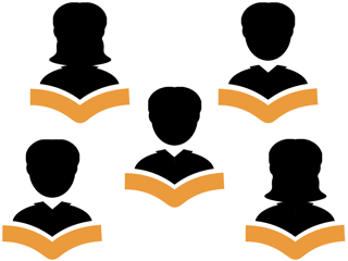 Classroom students icon